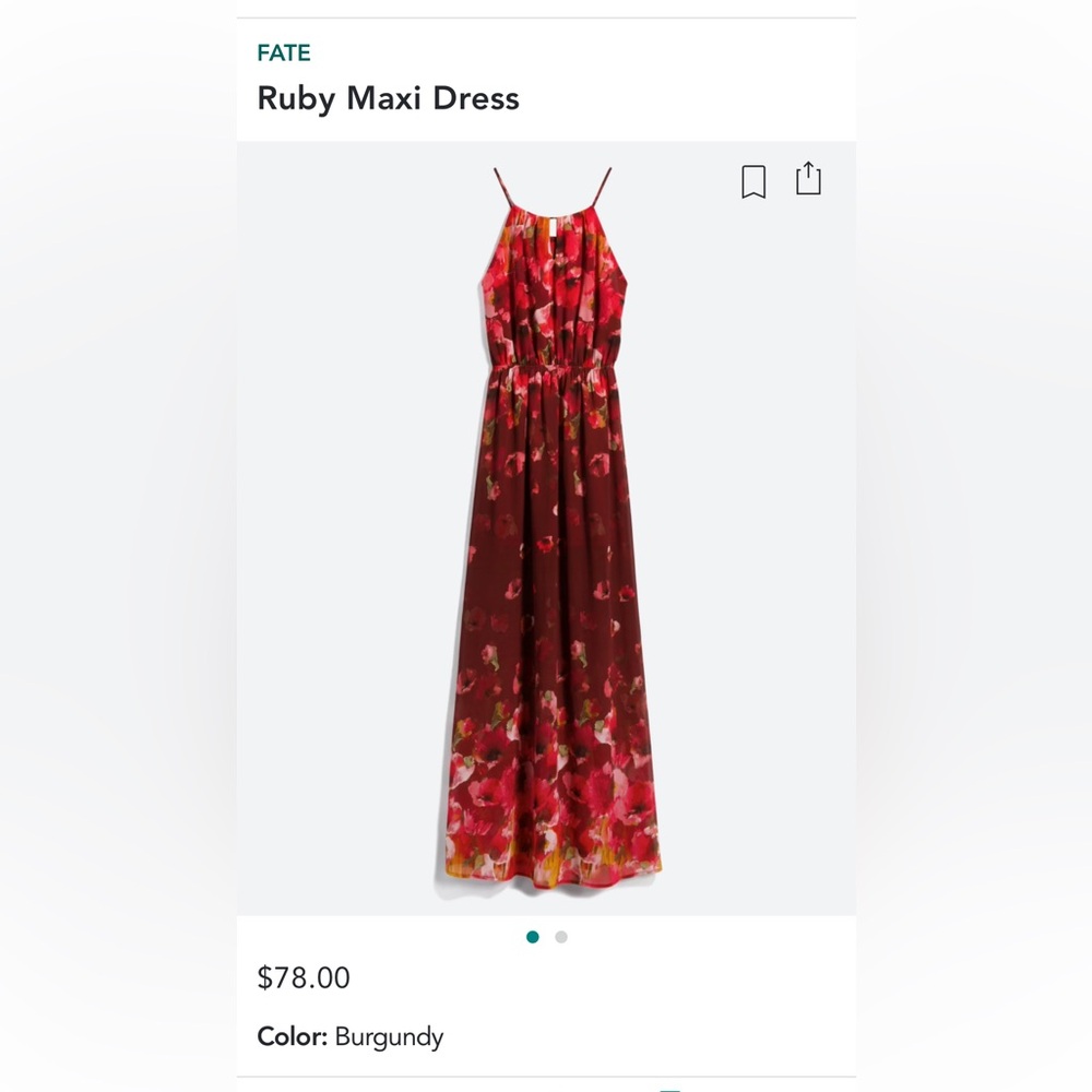 NEW Fate Ruby Maxi Dress